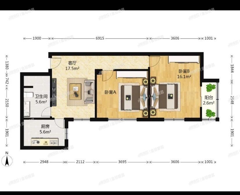 石景山区   杨庄中区12号楼5层509号