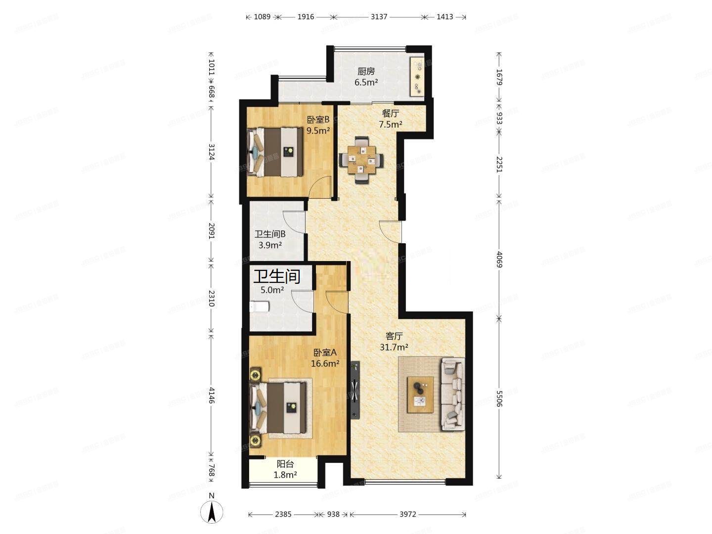 朝阳区 青年路西里5号院4号楼2层2单元201（润枫水尚）