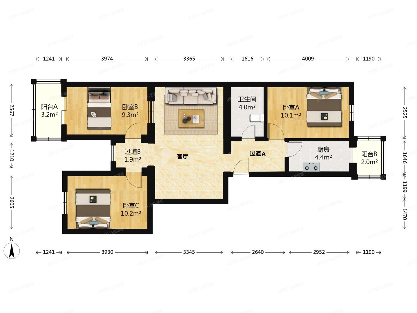 大兴区  椿蓉园三里10号楼7单元601