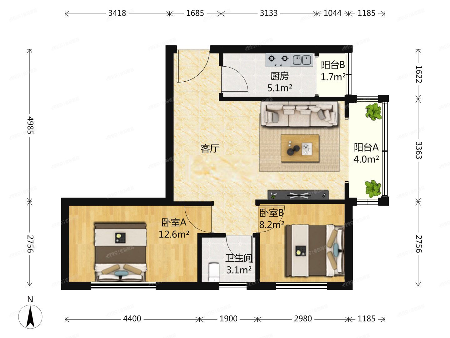 东城区 豆瓣胡同2号楼12单元1701号