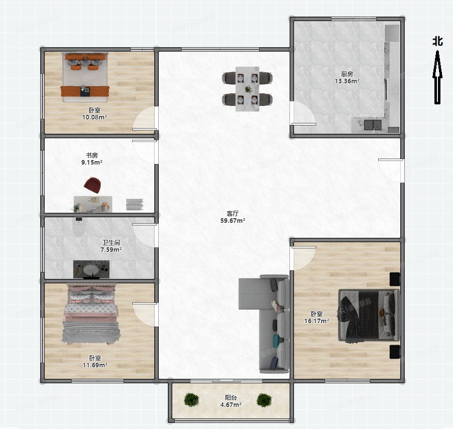 房山区 汇丰街4号院10号6层3单元602（世界名园）