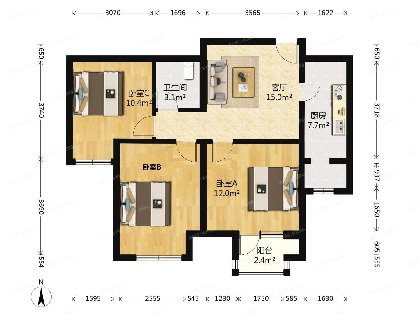 大兴区 兴华大街（二段）19号院9号楼5层1单元601号（保利茉莉公馆）