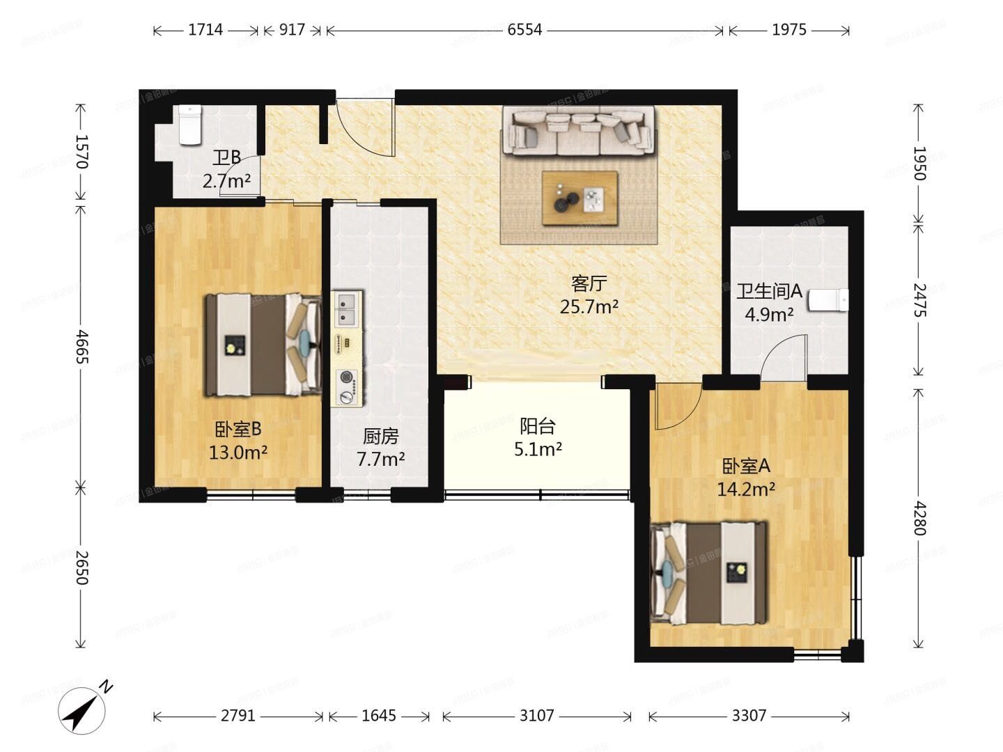 朝阳区 望京西园322号楼17层1706（望京西园三区）
