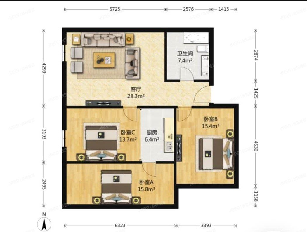 丰台区 康泽园16号楼4层407 商业