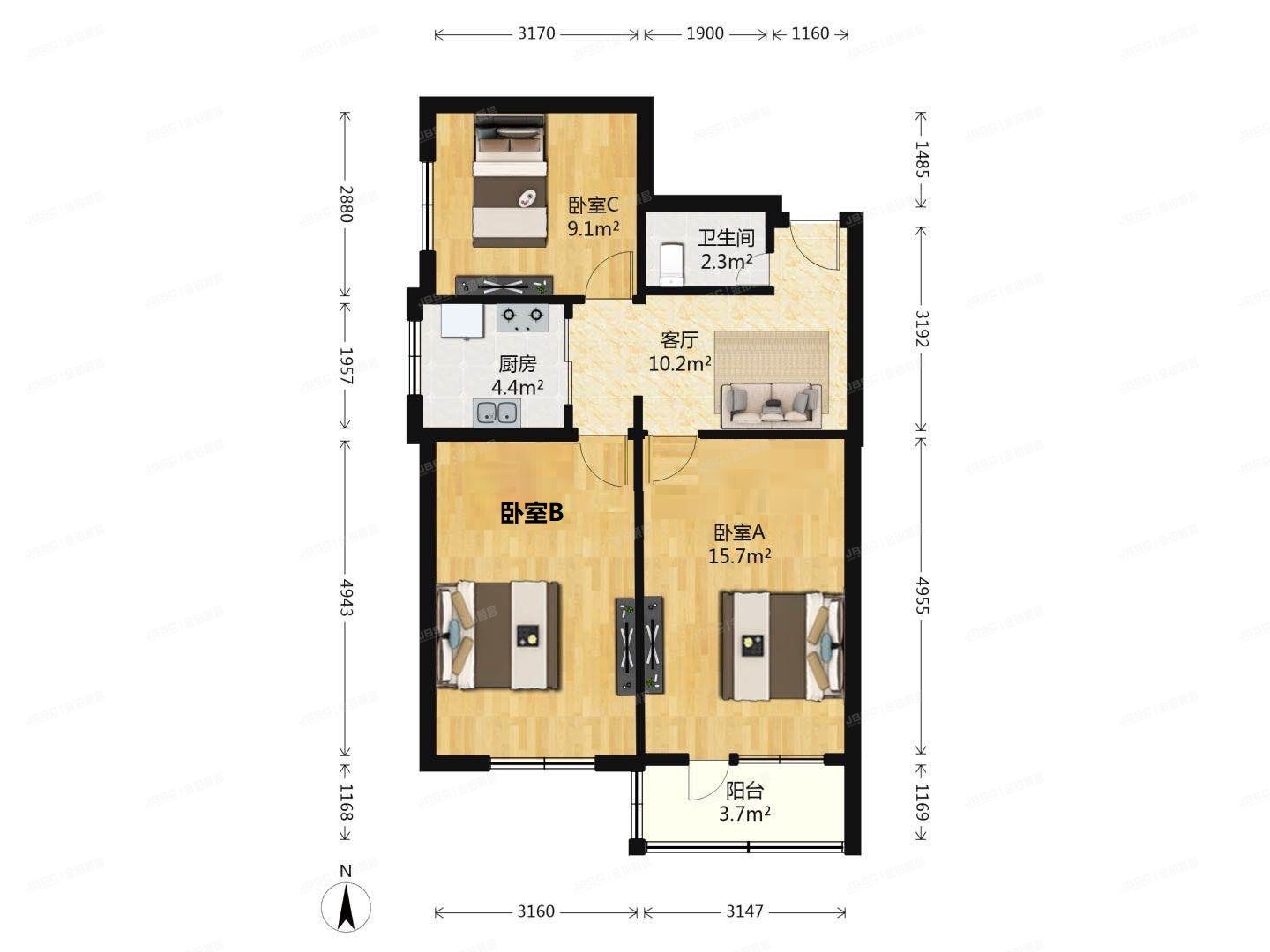 海淀区-万寿路 复兴路46号3号楼5层1单元502室