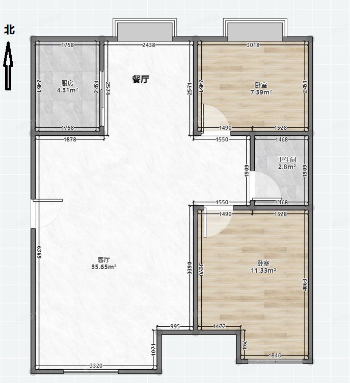 房山区-窦店镇 汇丰街3号院1号楼2单元902号（世界名园）
