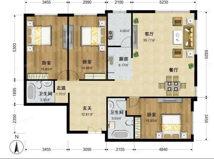 朝阳区 北苑路86号嘉铭桐城F区304号楼703
