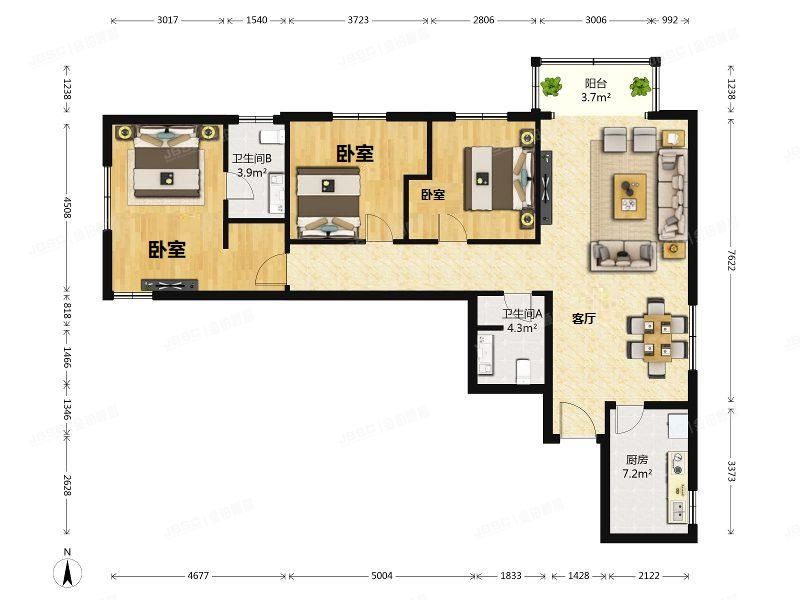 丰台区 京铁家园一区3号楼1层101室