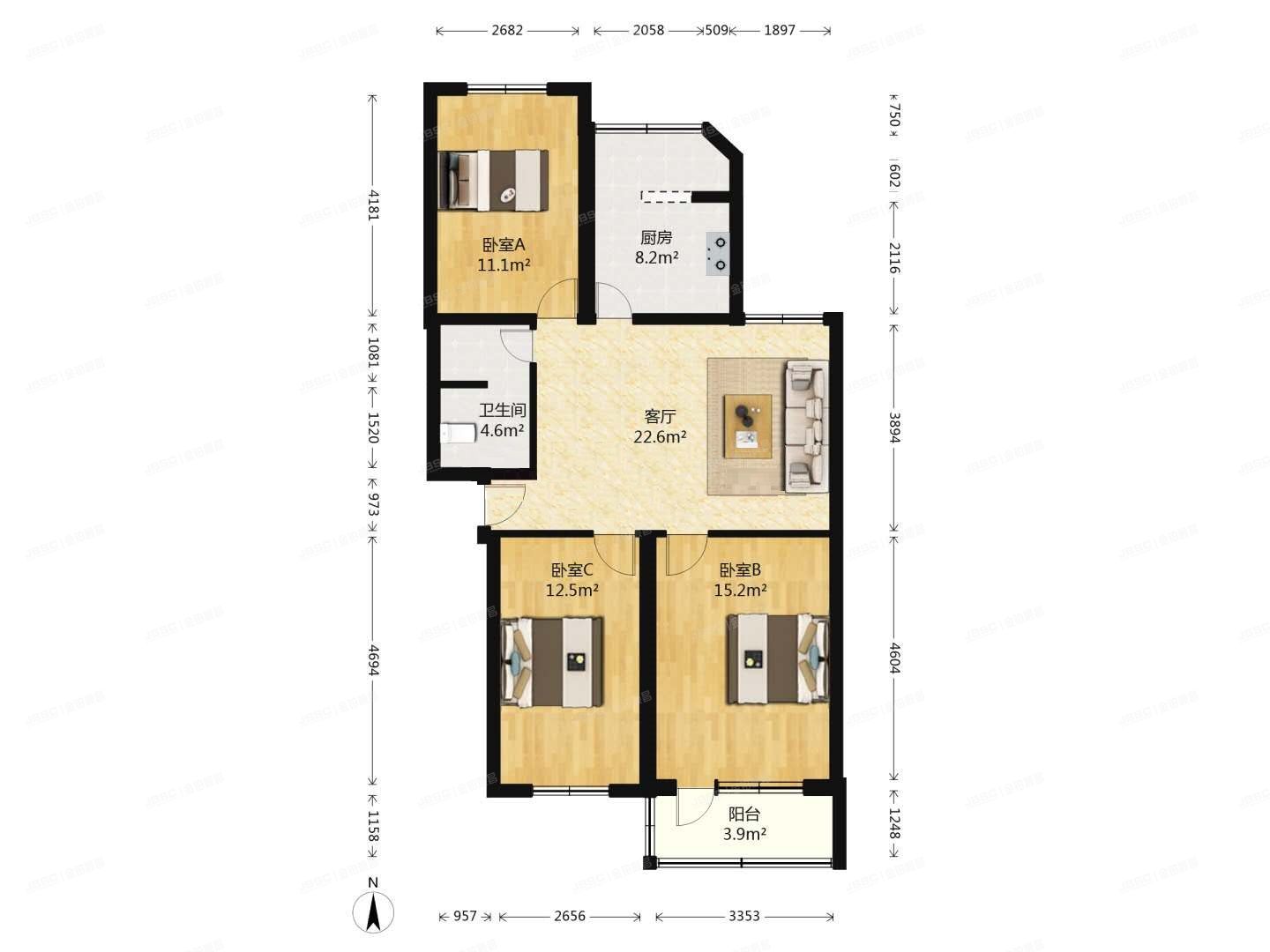 丰台区 南苑北里一区5号楼6层1单元161号