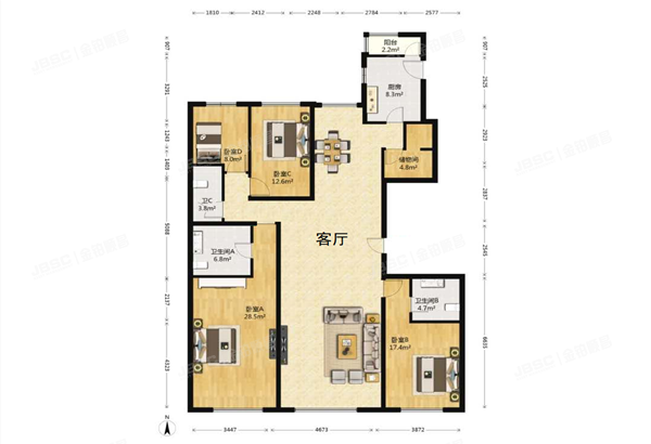 丰台区   阅园二区3号楼11层3单元1201号（第七街区阅园二区）