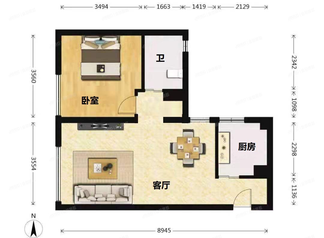 朝阳区 广达路2号院10号楼22层1单元2206号（北纬40度）