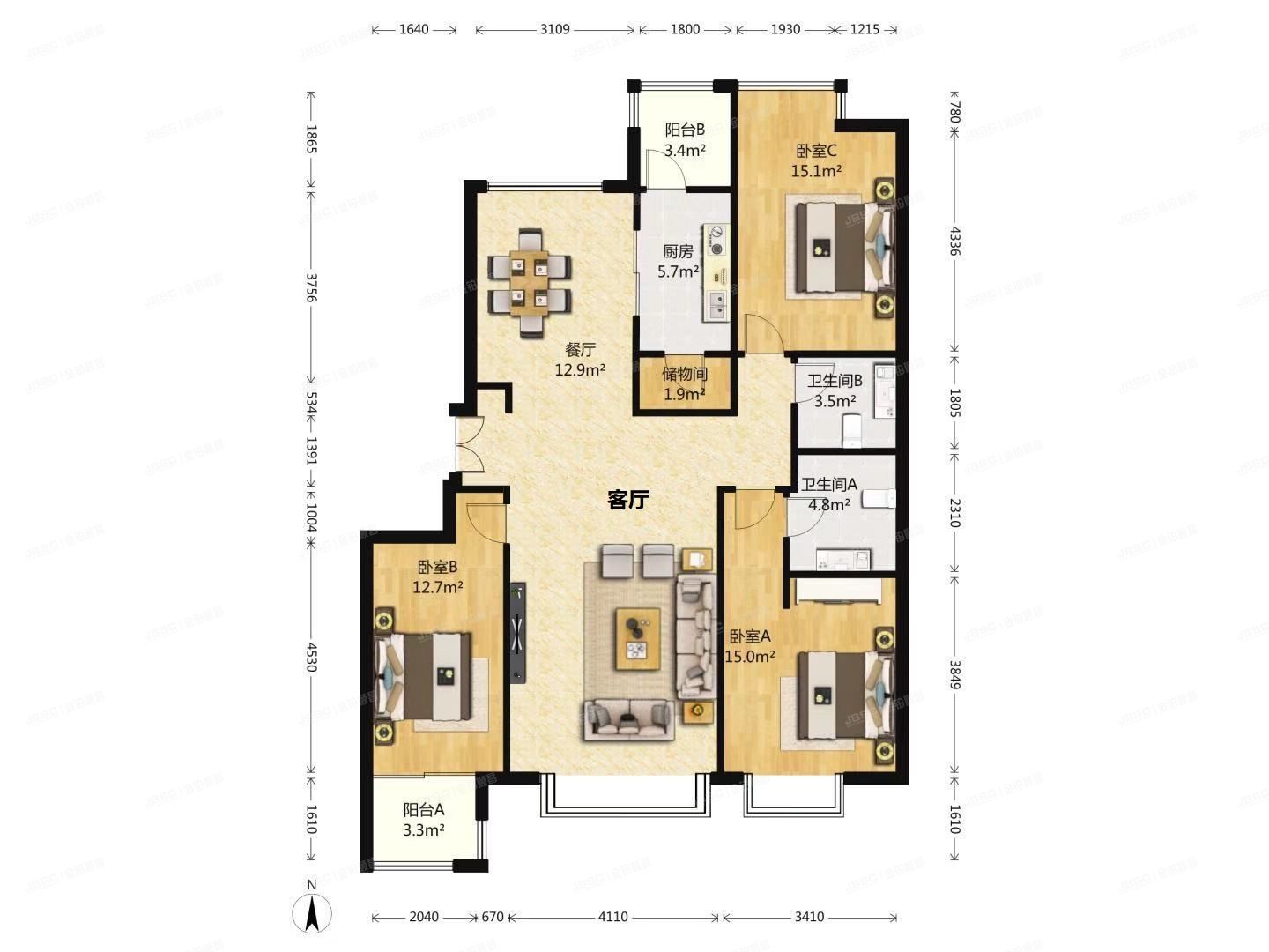 朝阳区 黄厂南里2号院5号楼5层2单元602（富力又一城）