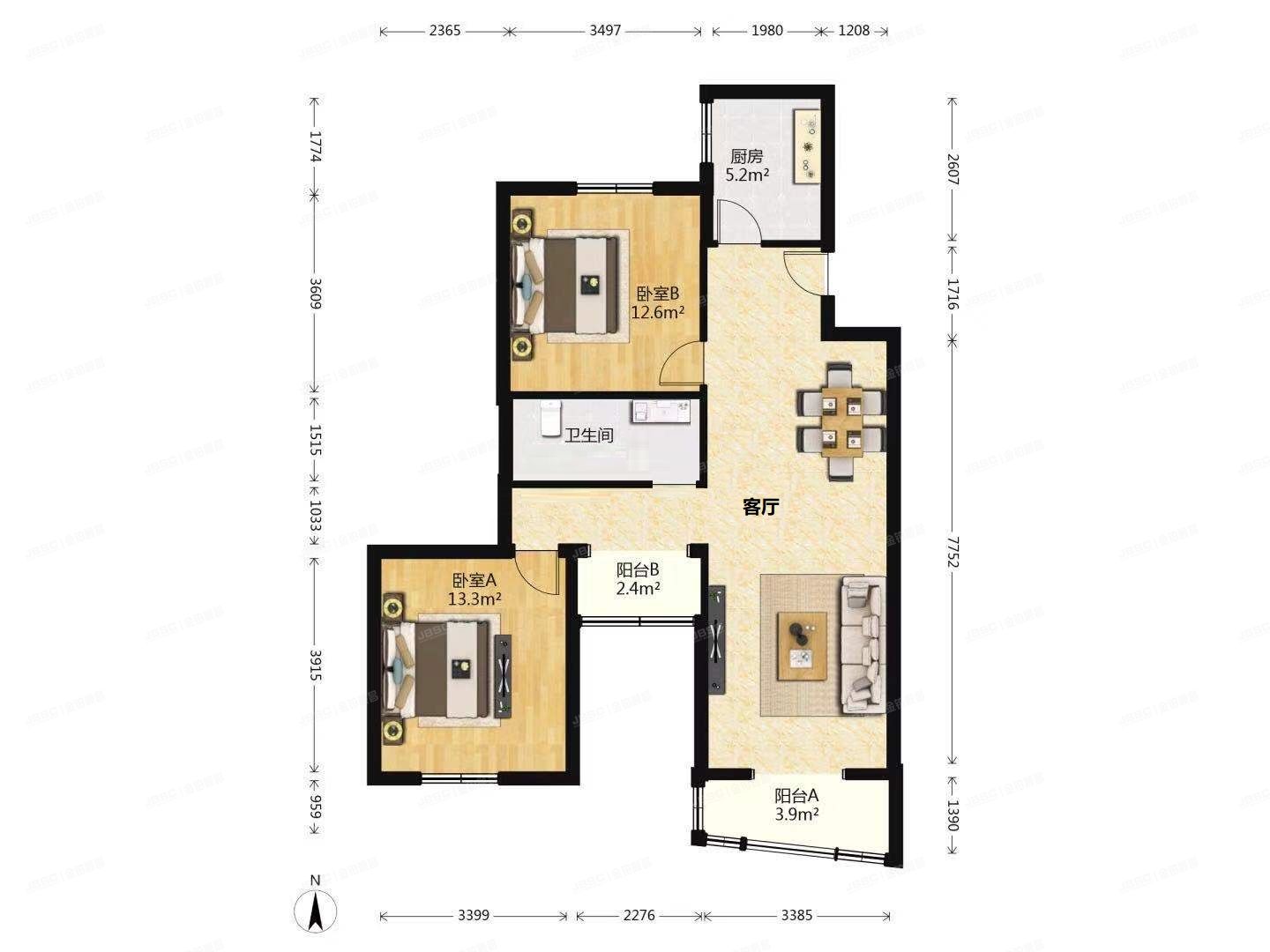 丰台区 成寿寺中路2号院2号楼9层6单元902（方宝苑）