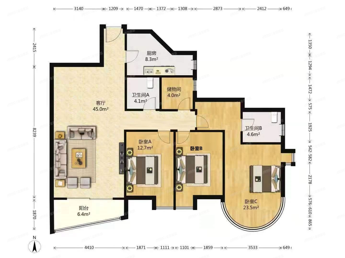朝阳区 建国路18号院17号楼10层1008（珠江绿洲家园）