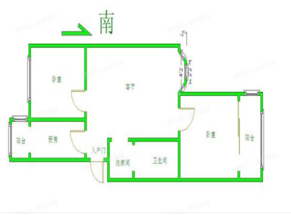 房山区   琉璃河地区古桥镜水家园1号楼1层4-102室