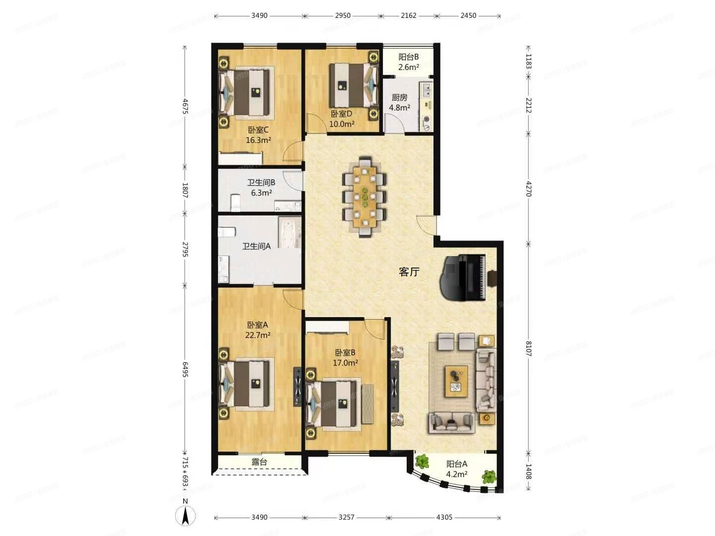 海淀区 增光路37号中海馥园1号楼3层2单元302号（中海馥园）