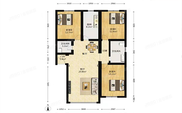 昌平区-回龙观镇 慧华苑小区12号楼4层4单元402号（慧华苑）