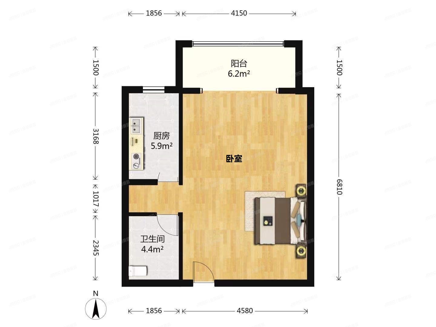 朝阳区 光华路甲9号3号楼C1单元18层21D（世贸国际公寓）