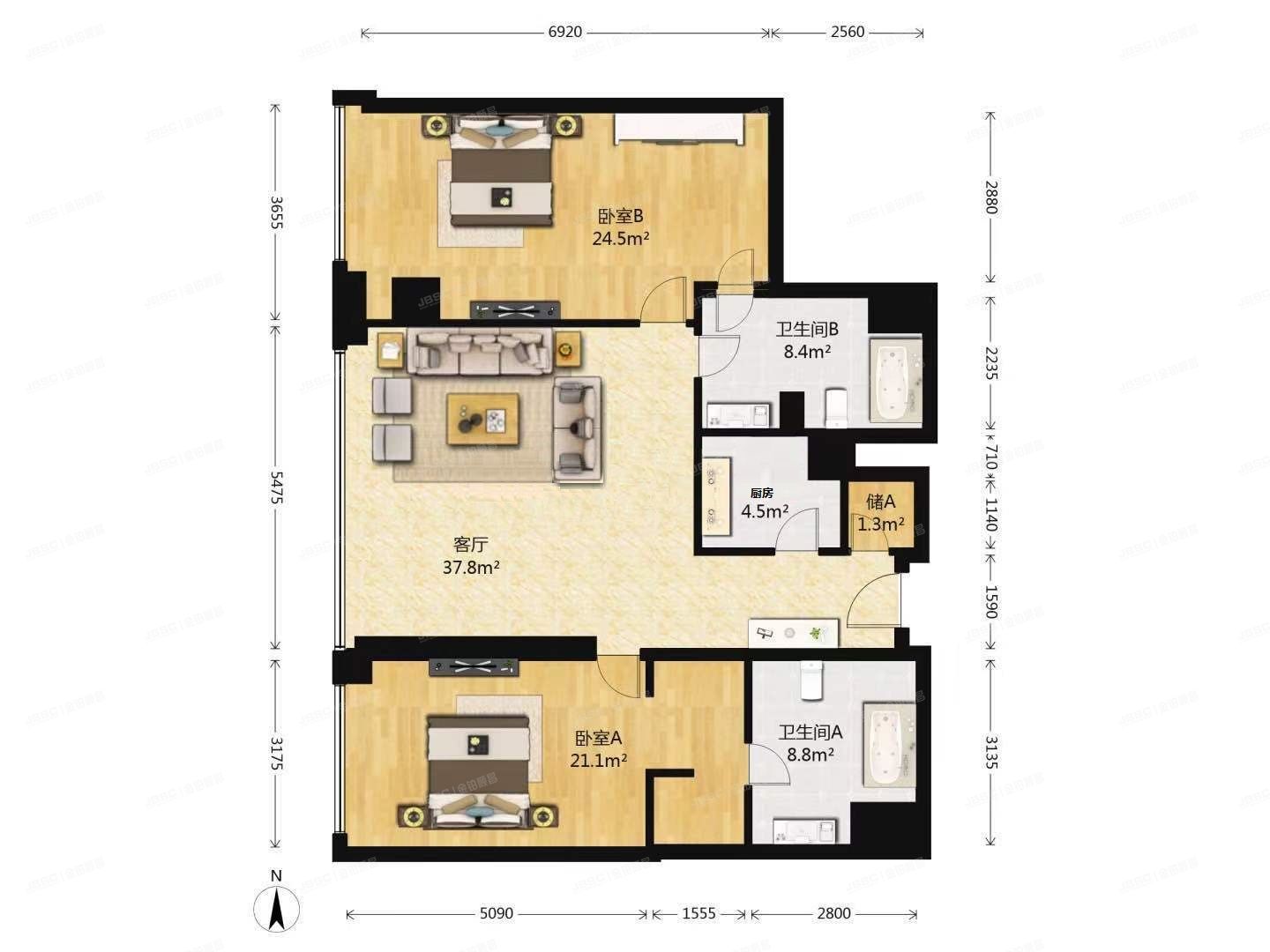 东城区 崇文门外大街3号15层公寓1512室（北京新世界）公寓