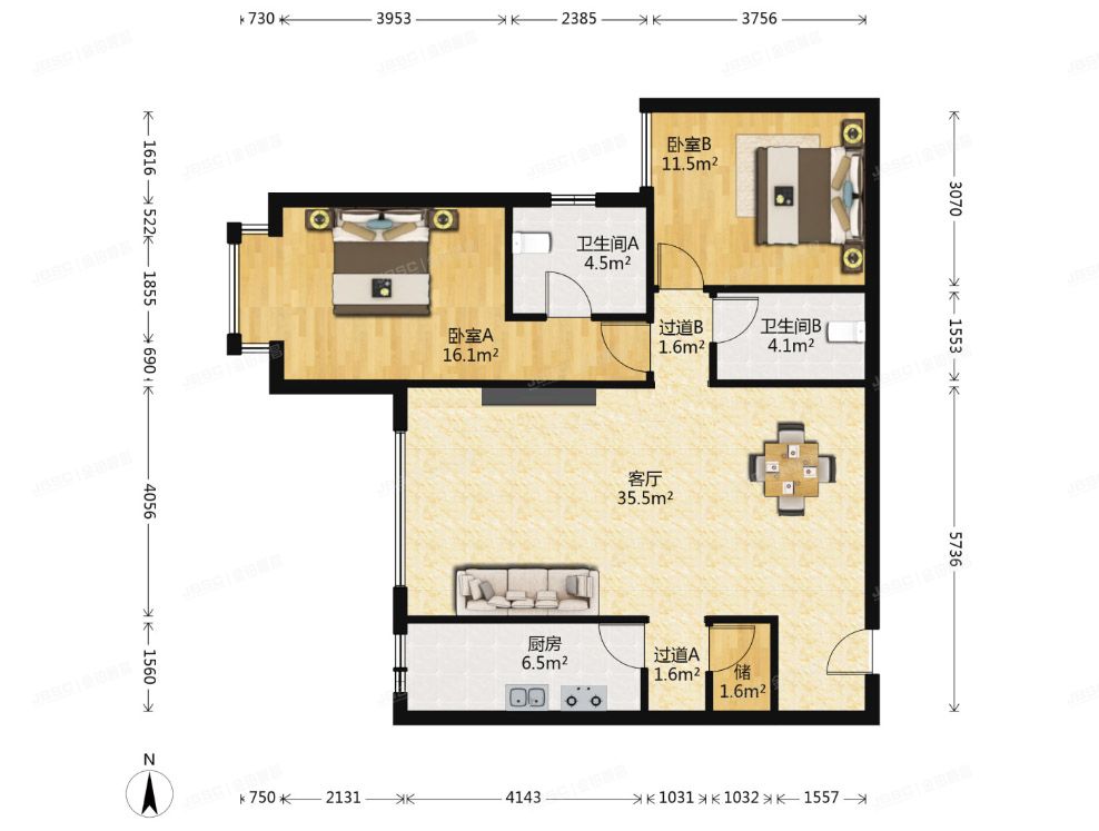 朝阳区   阜荣街8号院2号楼11层1单元1202（朝庭公寓）