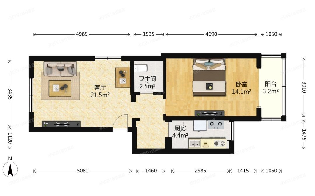 丰台区 大成里蔚园20号楼4层2-401（青塔蔚园）