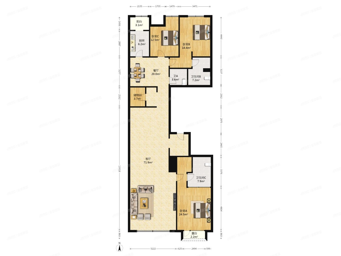 朝阳区 向军北里28号院2号楼20层5单元2302（圣世一品）