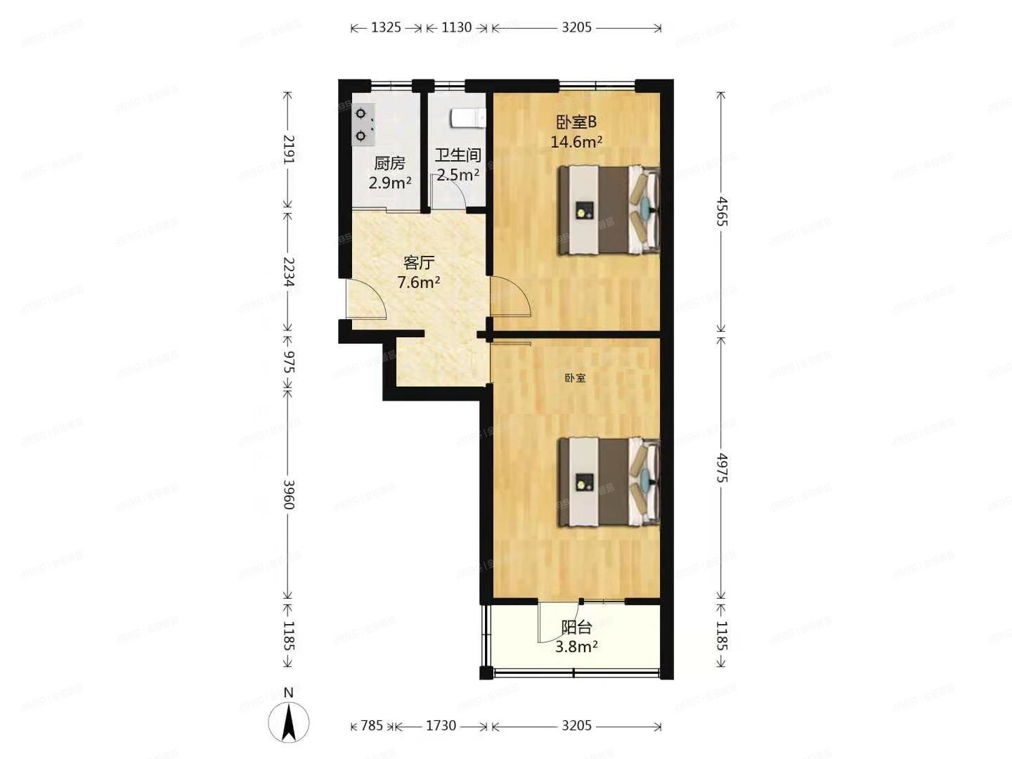 石景山区 玉泉路19号乙24号楼2层3单元201号（玉泉路19号院）