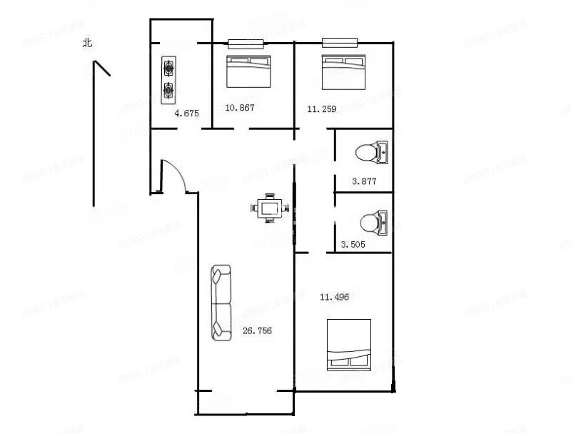 密云区 滨河路12号院2号楼1层5单元102（鸿泽园）