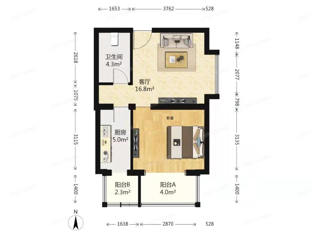 朝阳区 周庄嘉园东里26号楼1单元302室（周庄嘉园）