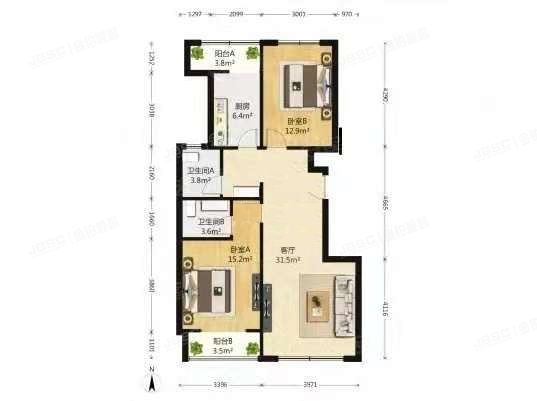 丰台区 鸿业兴园9号楼10层4单元1002号（鸿业兴园）