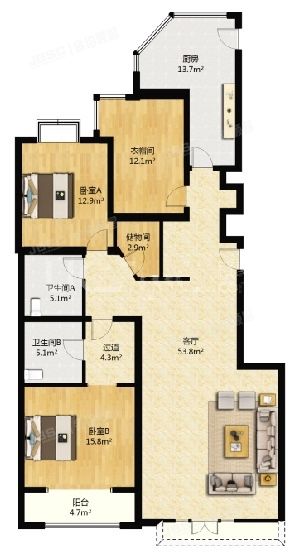 昌平区 京科苑70号楼6单元401号（京科苑）
