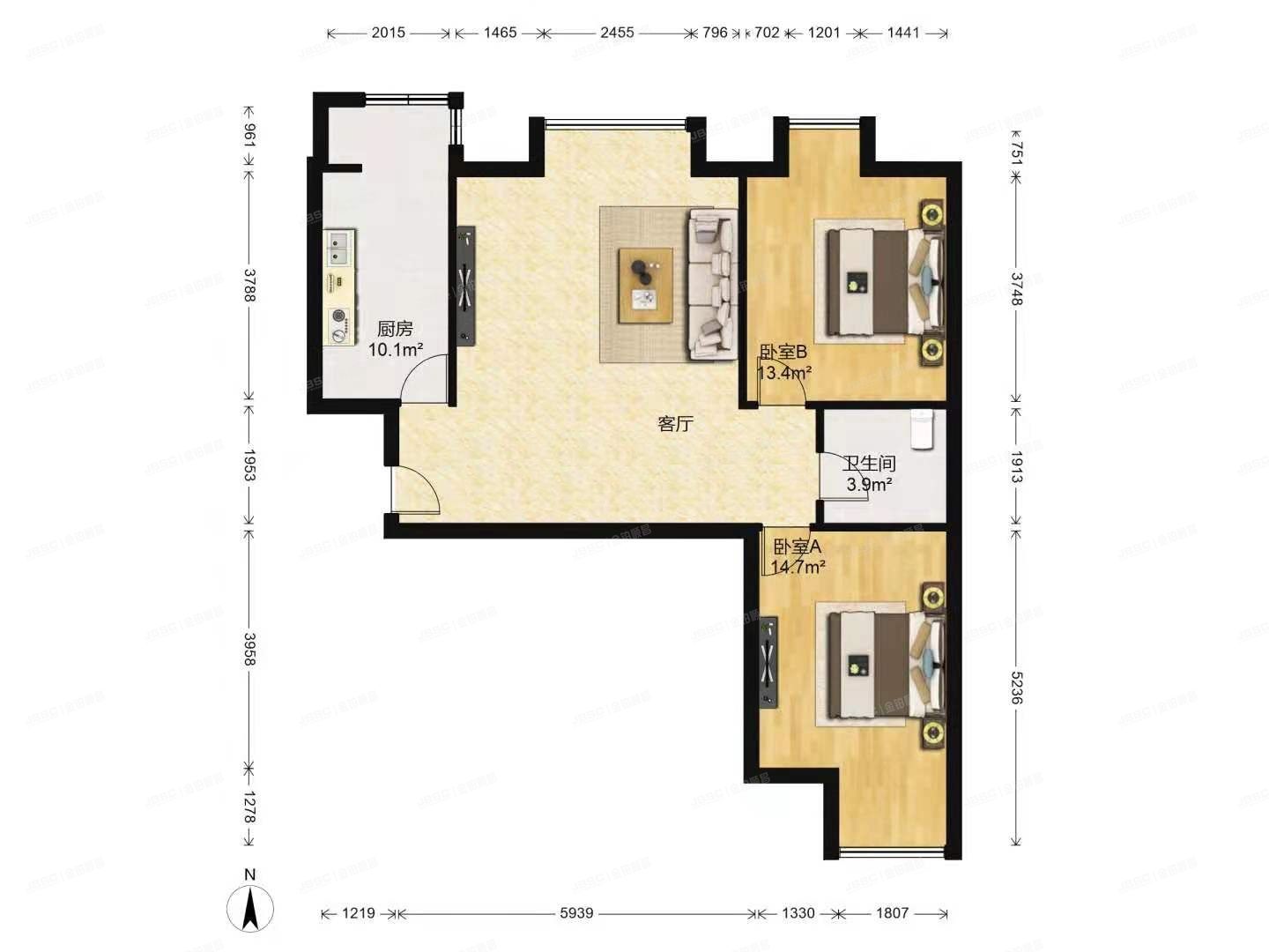 朝阳区 双桥南街9号院4号楼3层2单元305（华美橡树岭）