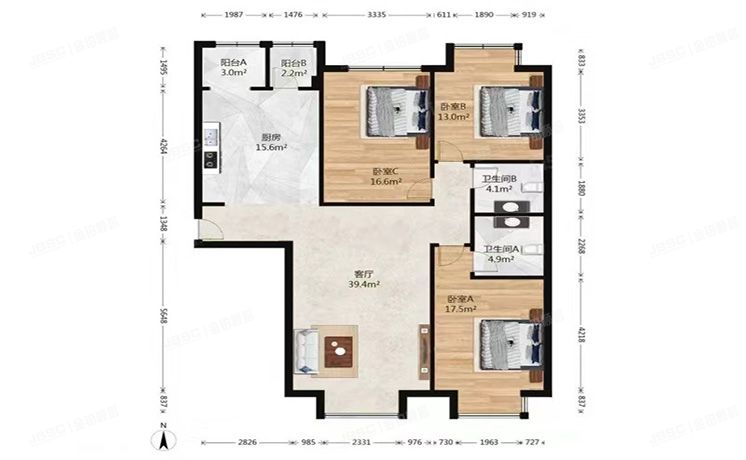 朝阳区 百子湾西里331号楼16层1单元1902（金泰先锋北区）