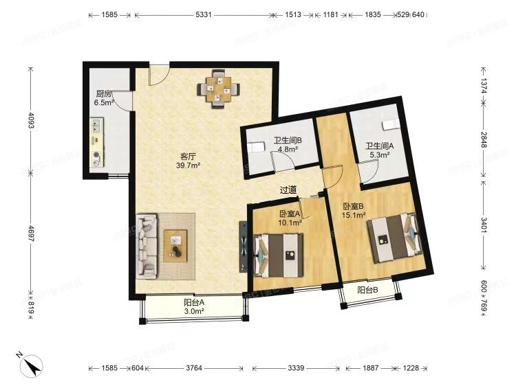 朝阳区 八里庄西里62号楼7层706号（远洋天地）