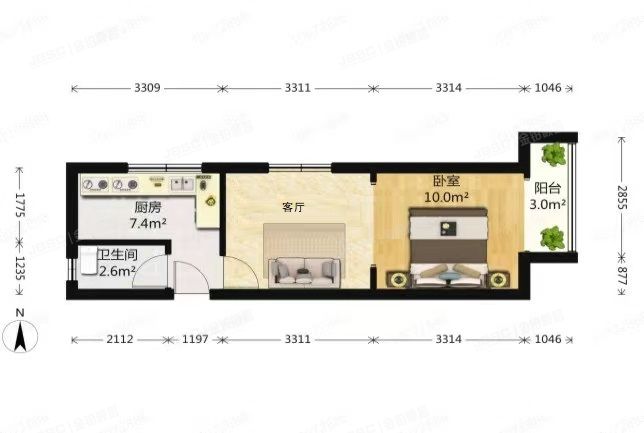 丰台区 西罗园一区1号楼1层1-103号（西罗园一区）