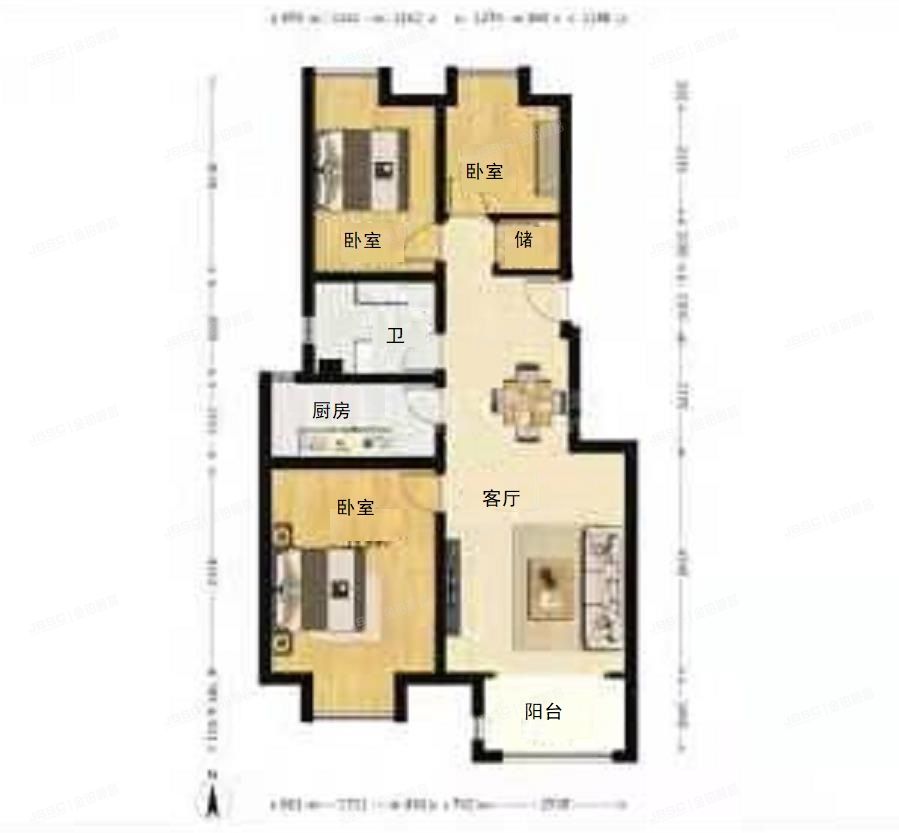 房山区 城建琨廷16号楼3层2单元302