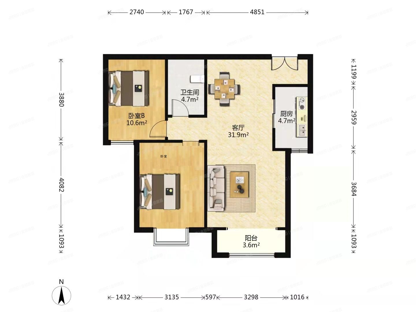 朝阳区 北京新天地二期6号楼2层1单元202