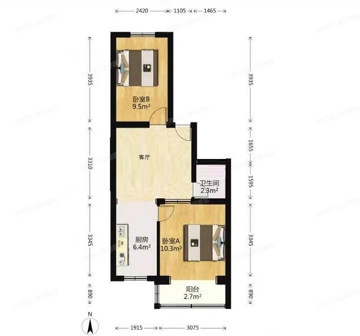 海淀区 水文社区8号楼5层2门502