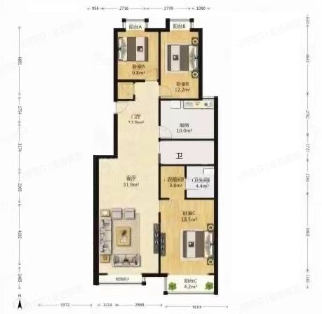 丰台区 南三环东路23号2号楼6层08单元601（天创公馆）