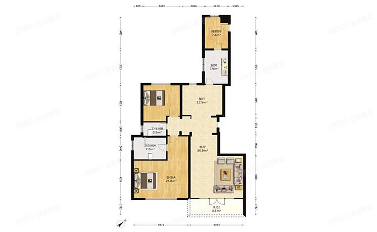 朝阳区 清林东路2号院2号楼15层5单元1802号（万达大湖公馆）