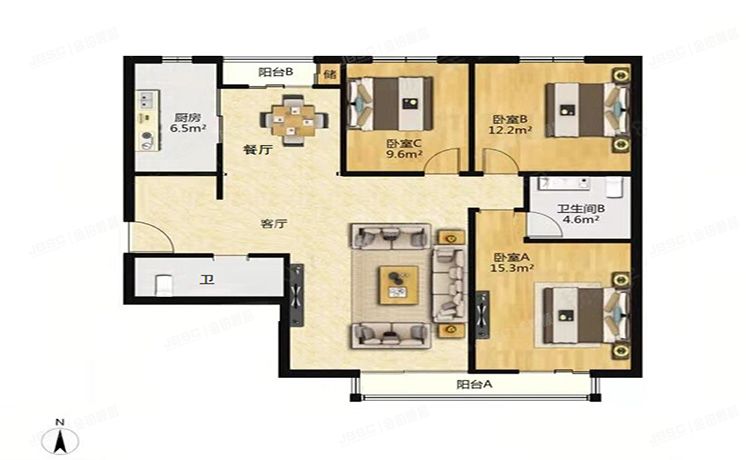 丰台区 角门18号枫竹苑二区4号楼3层2030号（枫竹苑）