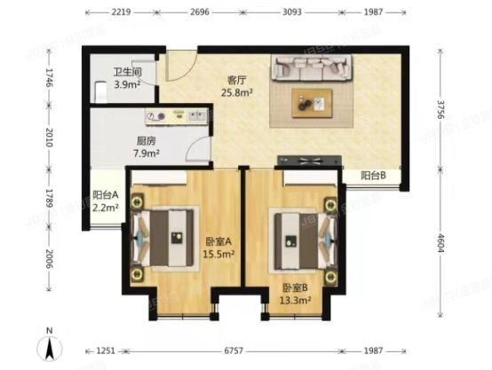 通州区 杨庄南里64号楼26层6单元2602（世纪星城）