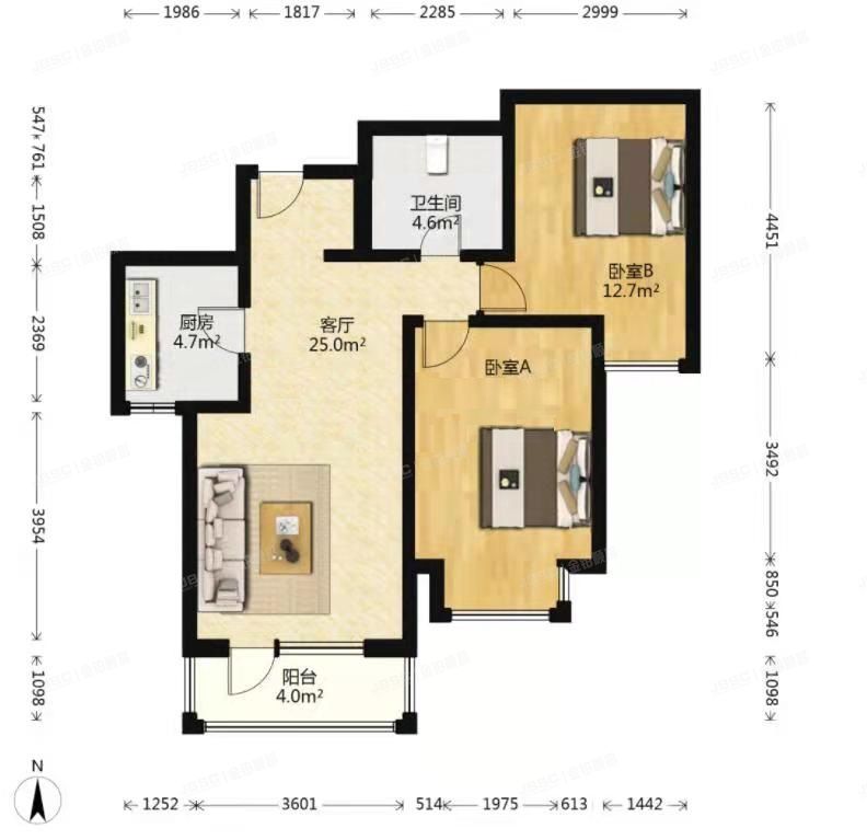 朝阳区 创达路61号院3号楼12层2单元1203（臻园）