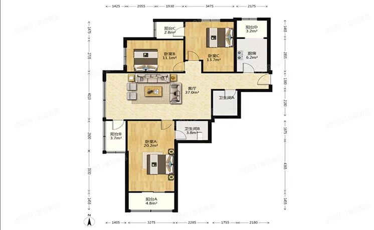朝阳区 团结湖东里12号A楼20D（团结湖公寓）