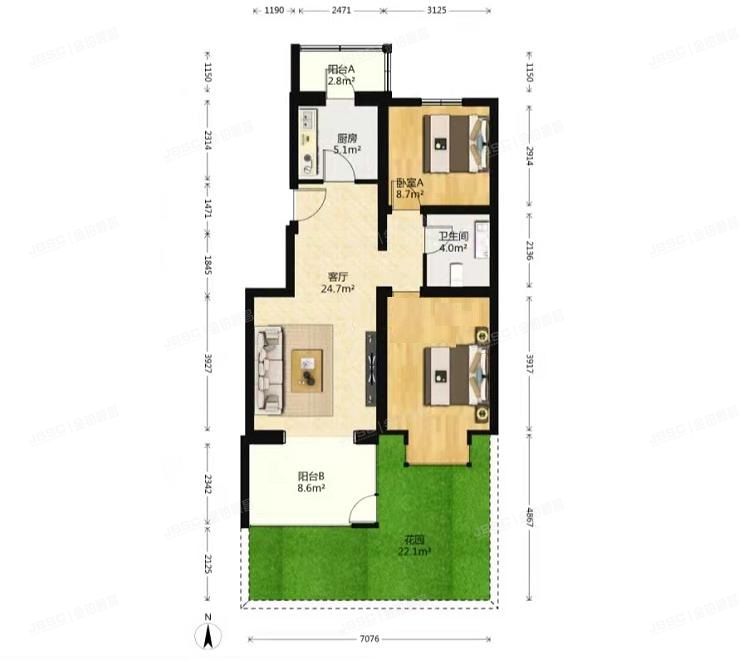 房山区 汇丰街4号院19号1层2单元102（世界名园）