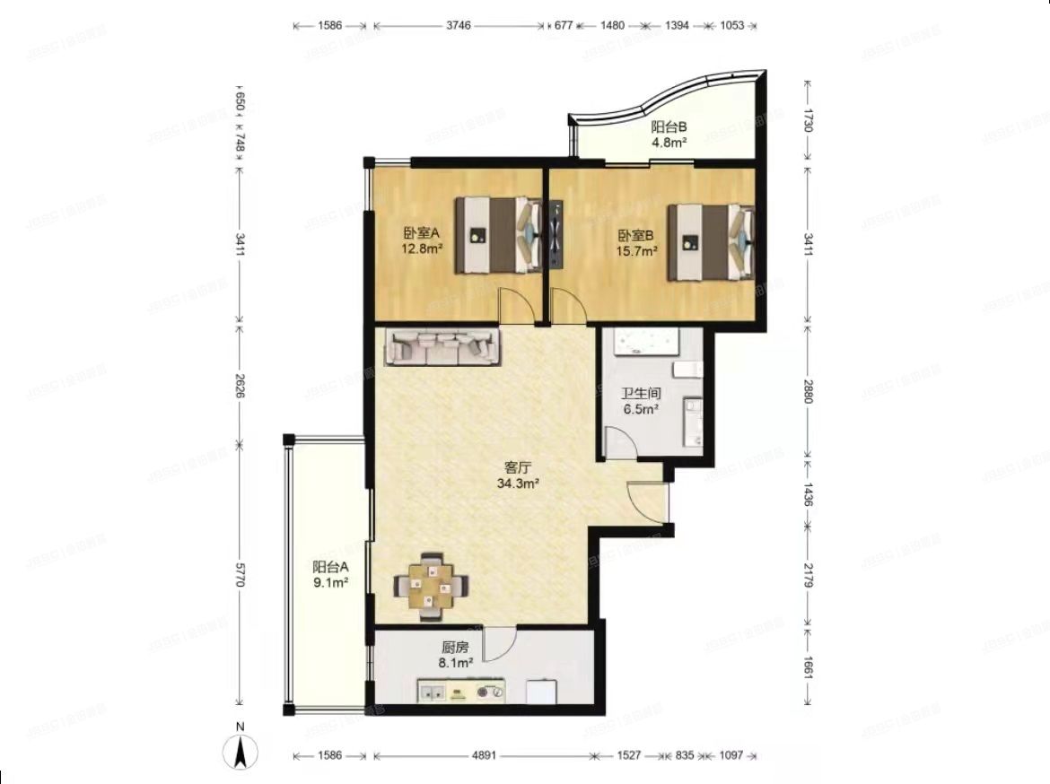 海淀区 畅茜园兰德华庭3号楼12层1单元1201号（兰德华庭）
