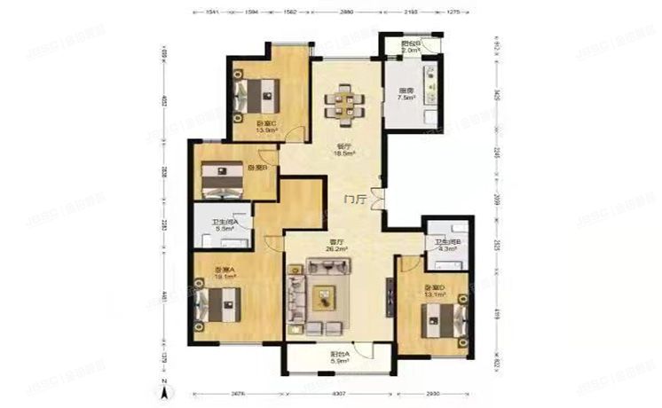 丰台区 紫芳园四区1号楼15层3单元1802（首开璞瑅公馆）