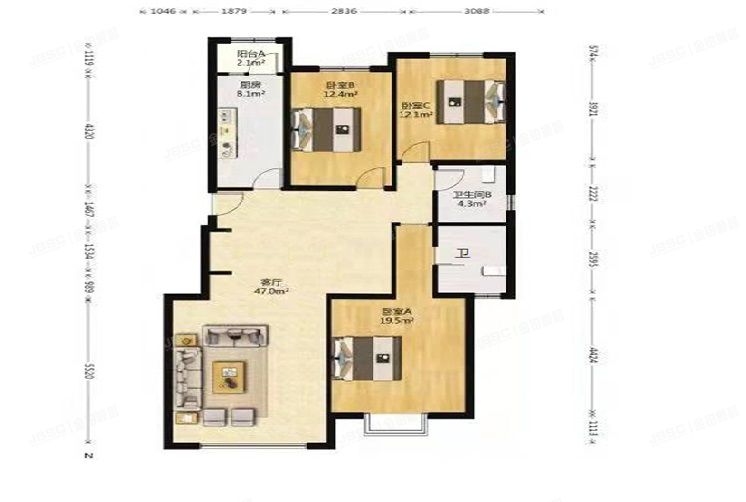 朝阳区 京奥家园706号楼6层2单元601（奥林匹克花园）