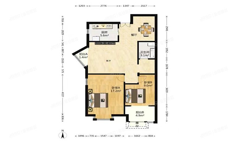 通州区 杨庄北里4号楼5层1单元503（天时名苑）