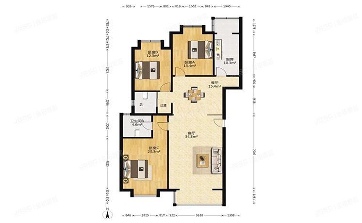 昌平区 昌盛园三区8号楼2层3单元201（世涛天朗）